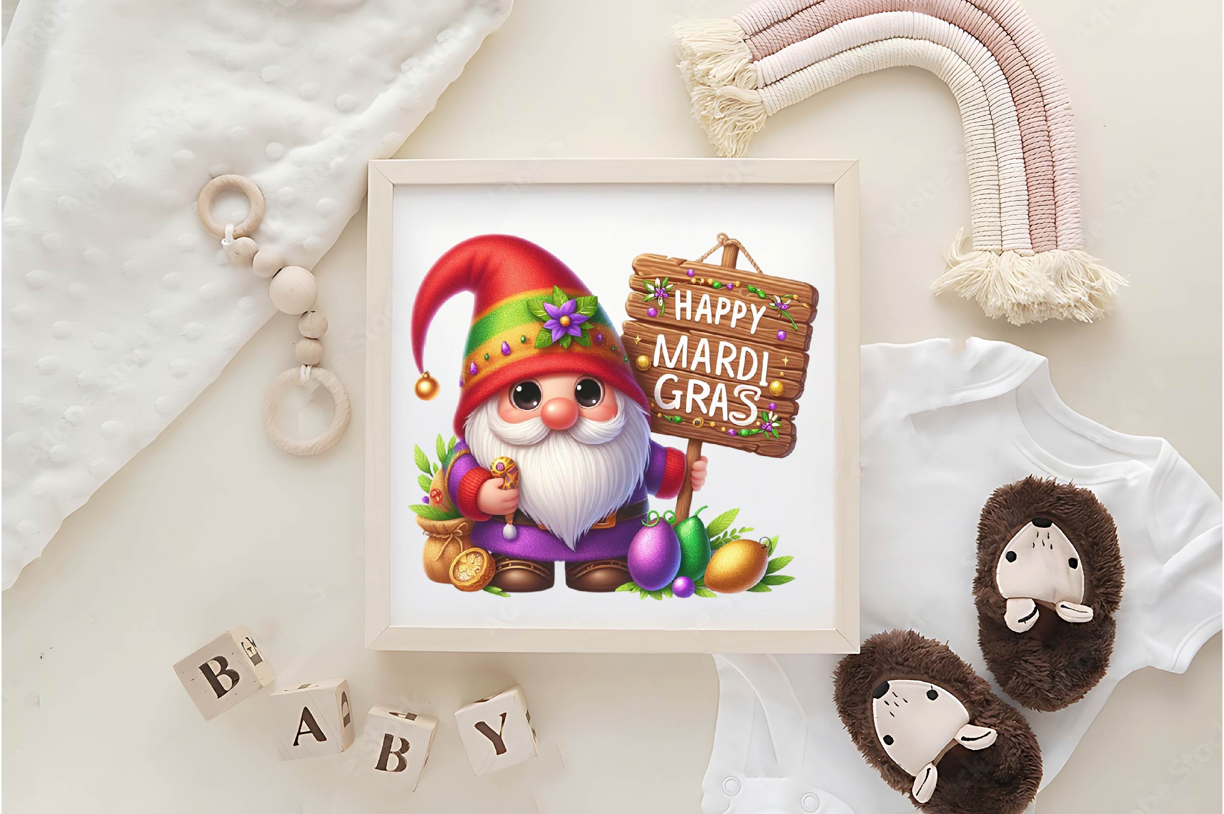Happy Mardi Gras Gnome Clipart Bundle - CraftNest - Digital Crafting and Art