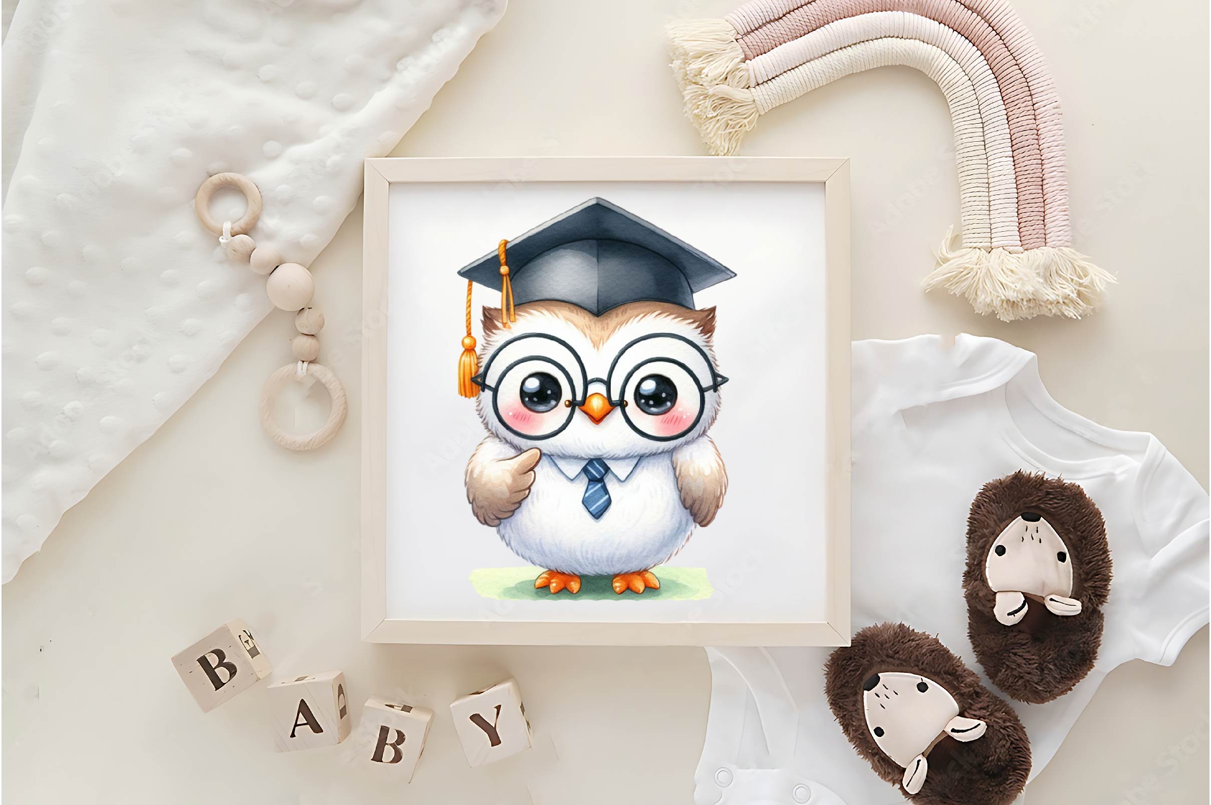 Cute Owl Student Cartoon Clipart Bundle - CraftNest - Digital Crafting and Art