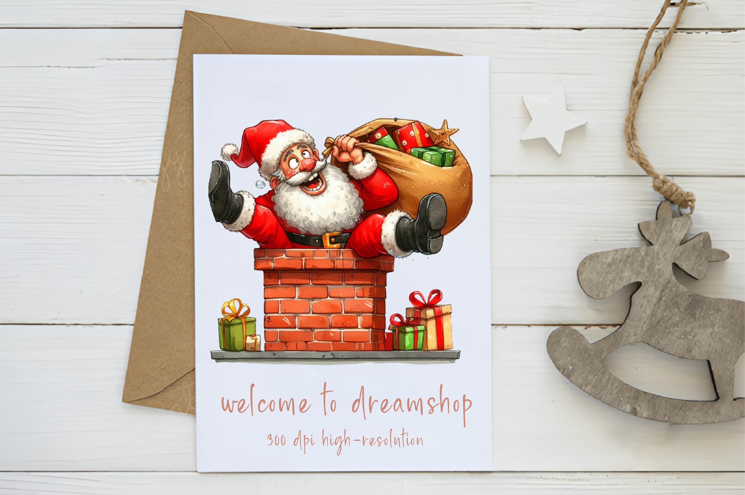 Funny Christmas Santa Clipart Bundle 1 - CraftNest - Digital Crafting and Art