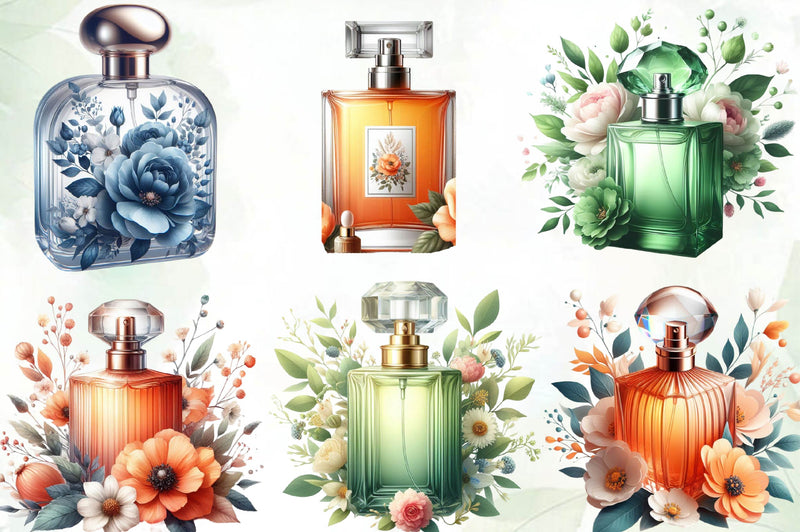 Floral Perfume Clipart Bundle - CraftNest - Digital Crafting and Art