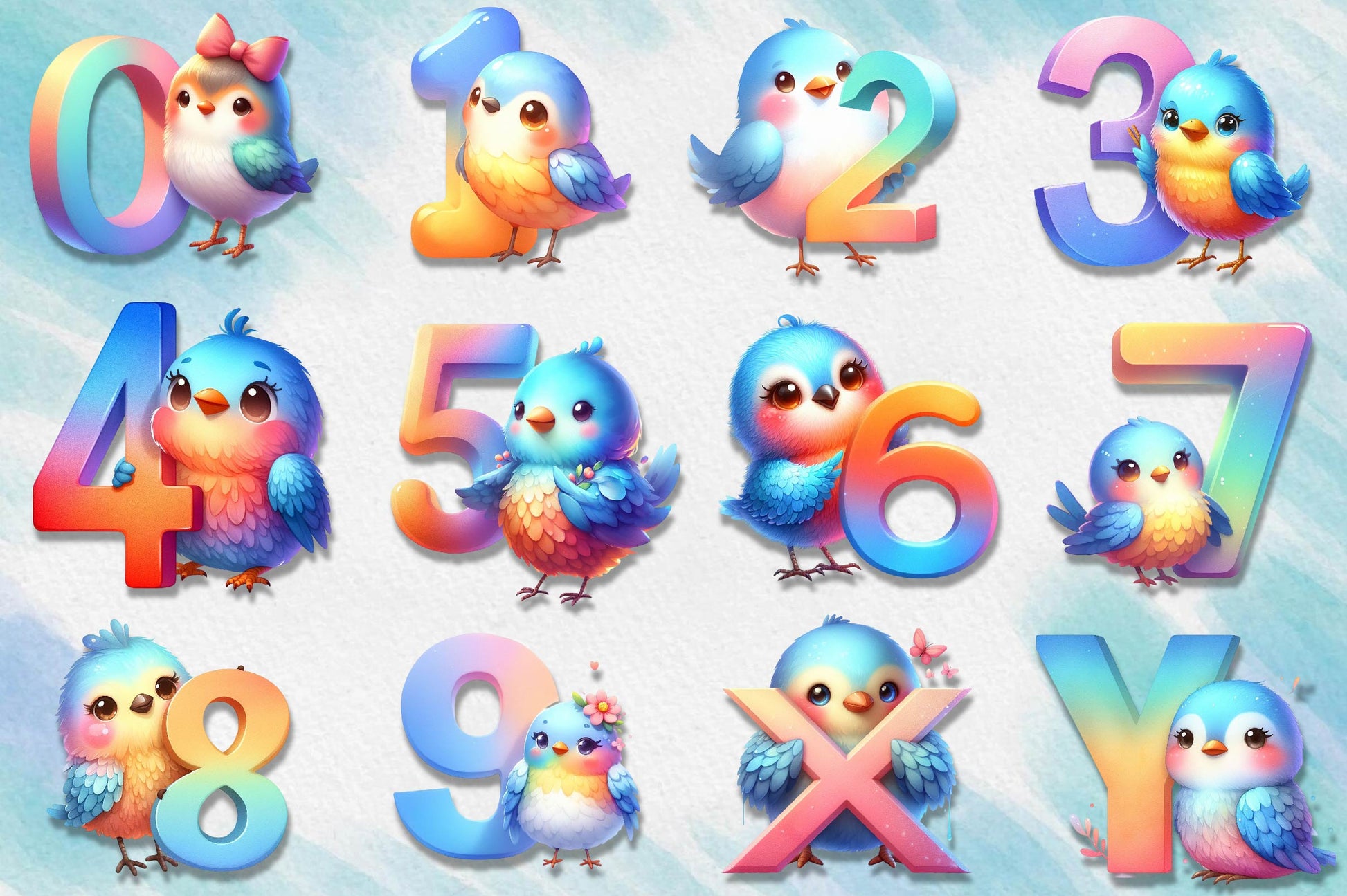 Bird Alphabet Clipart Bundle - CraftNest - Digital Crafting and Art