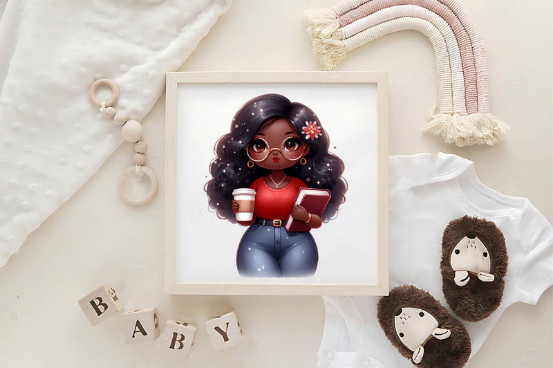 Motivational Boss Babe Black Woman Clipart Bundle - CraftNest - Digital Crafting and Art