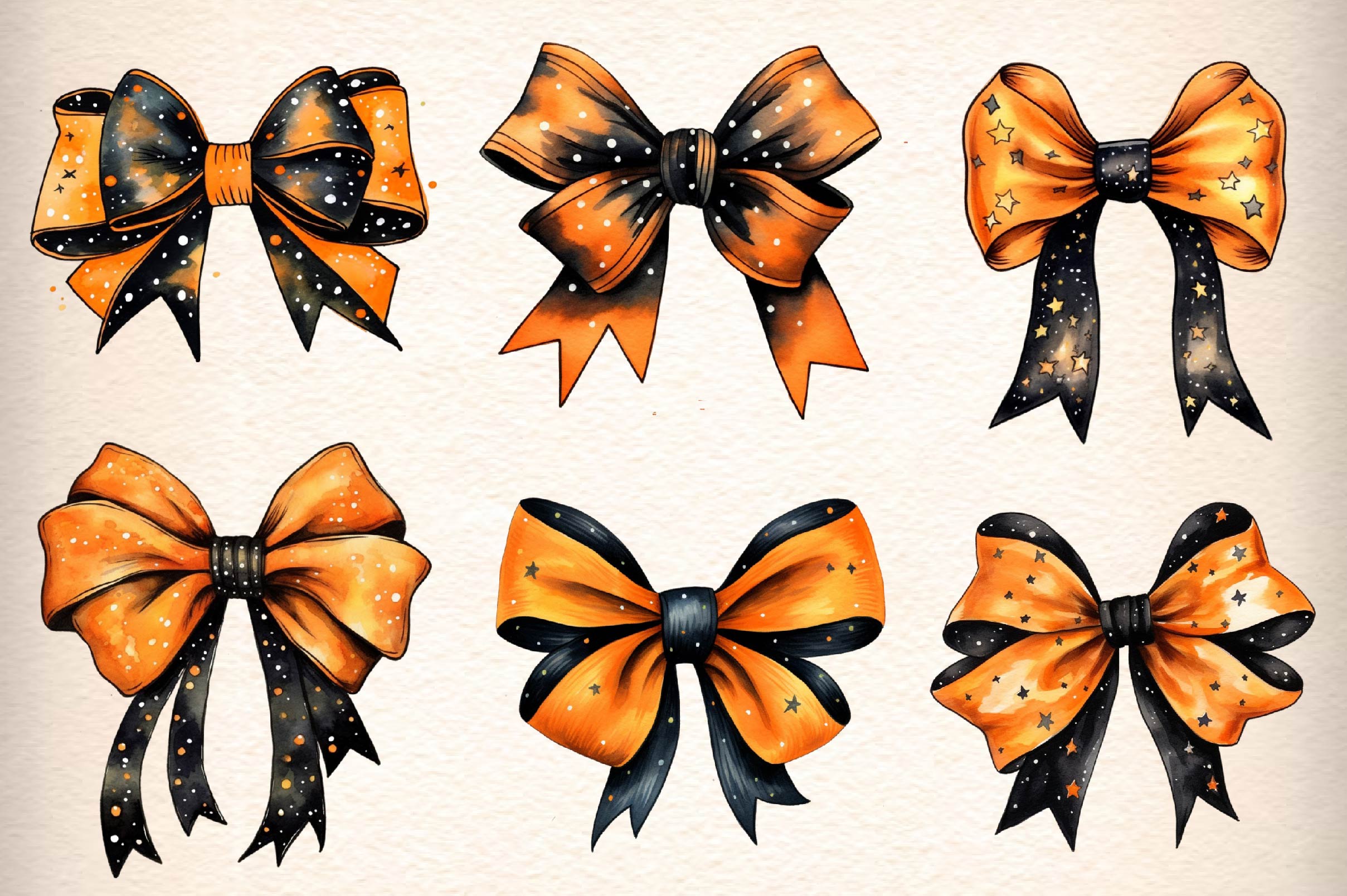 Halloween Bow Clipart Bundle 1 - CraftNest - Digital Crafting and Art