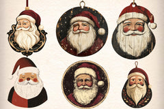 Christmas Ornament Santa Clipart Bundle - CraftNest - Digital Crafting and Art