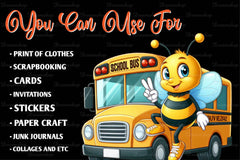 Back To School Bees Clipart Bundle - CraftNest - Digital Crafting and Art