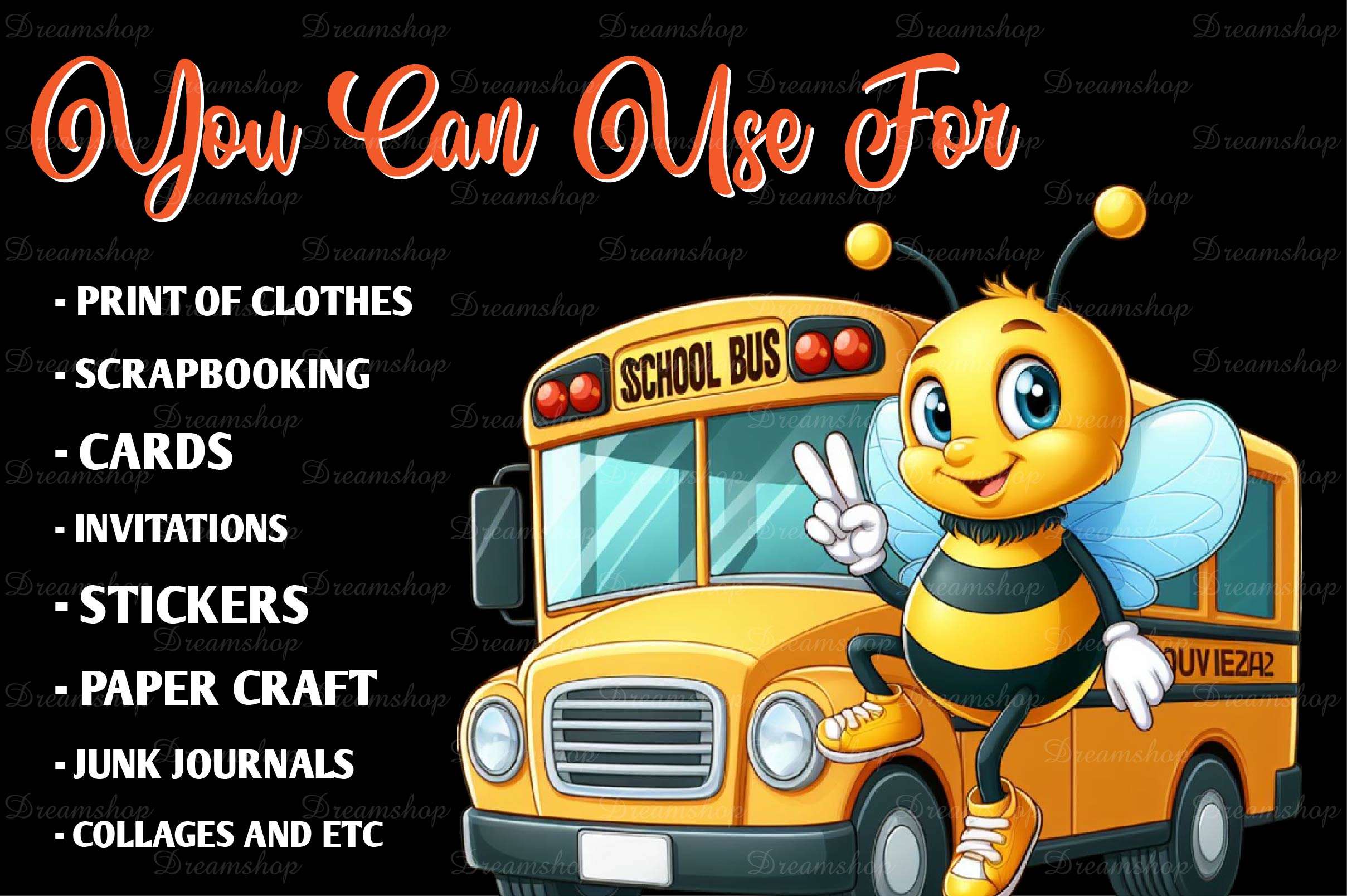 Back To School Bees Clipart Bundle - CraftNest - Digital Crafting and Art