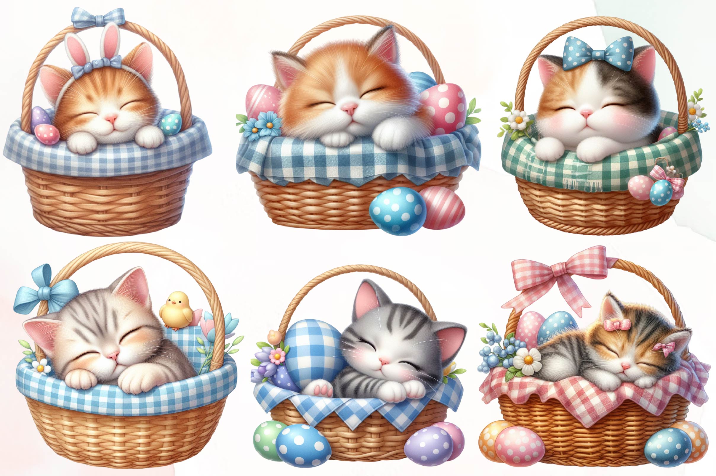 Easter Kitty Clipart Bundle - CraftNest - Digital Crafting and Art