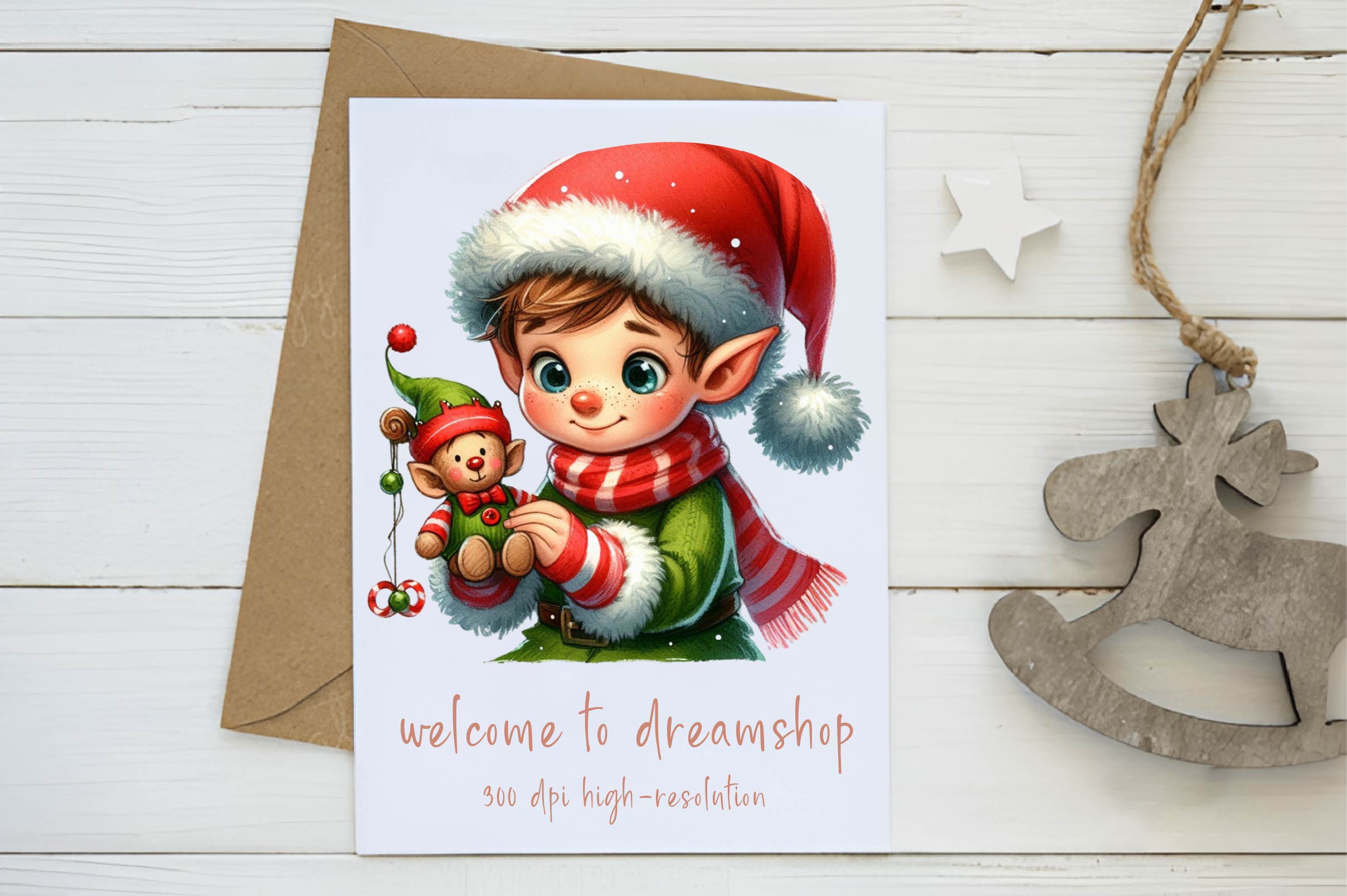 Cute Christmas Elves Clipart Bundle - CraftNest - Digital Crafting and Art