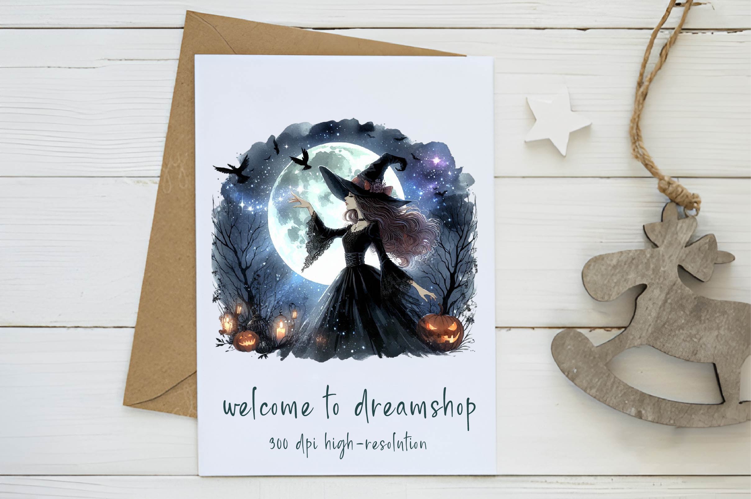 Halloween Mystical Witch Clipart Bundle - CraftNest - Digital Crafting and Art