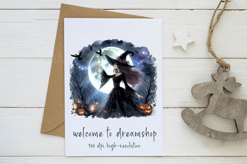 Halloween Mystical Witch Clipart Bundle - CraftNest - Digital Crafting and Art