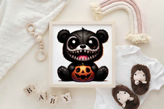 Halloween Scary Teddy Bear Clipart Bundle - CraftNest - Digital Crafting and Art