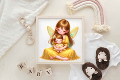 Mother And Baby Fairy Clipart Bundle - CraftNest - Digital Crafting and Art