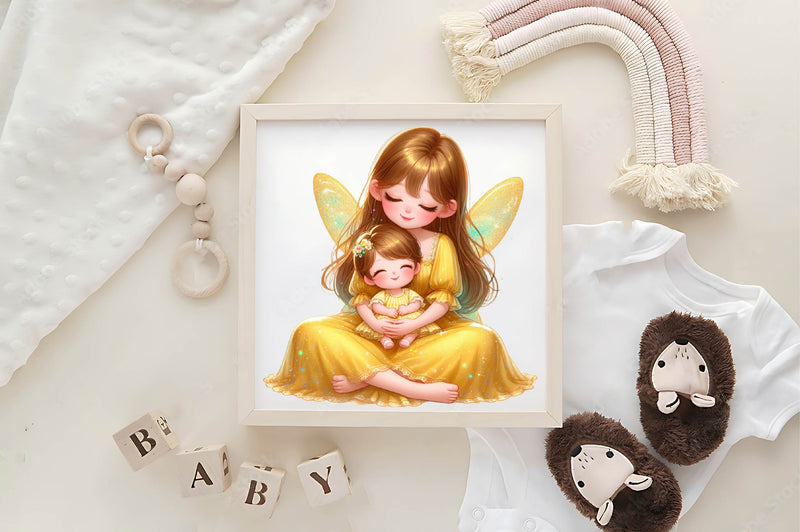 Mother And Baby Fairy Clipart Bundle - CraftNest - Digital Crafting and Art