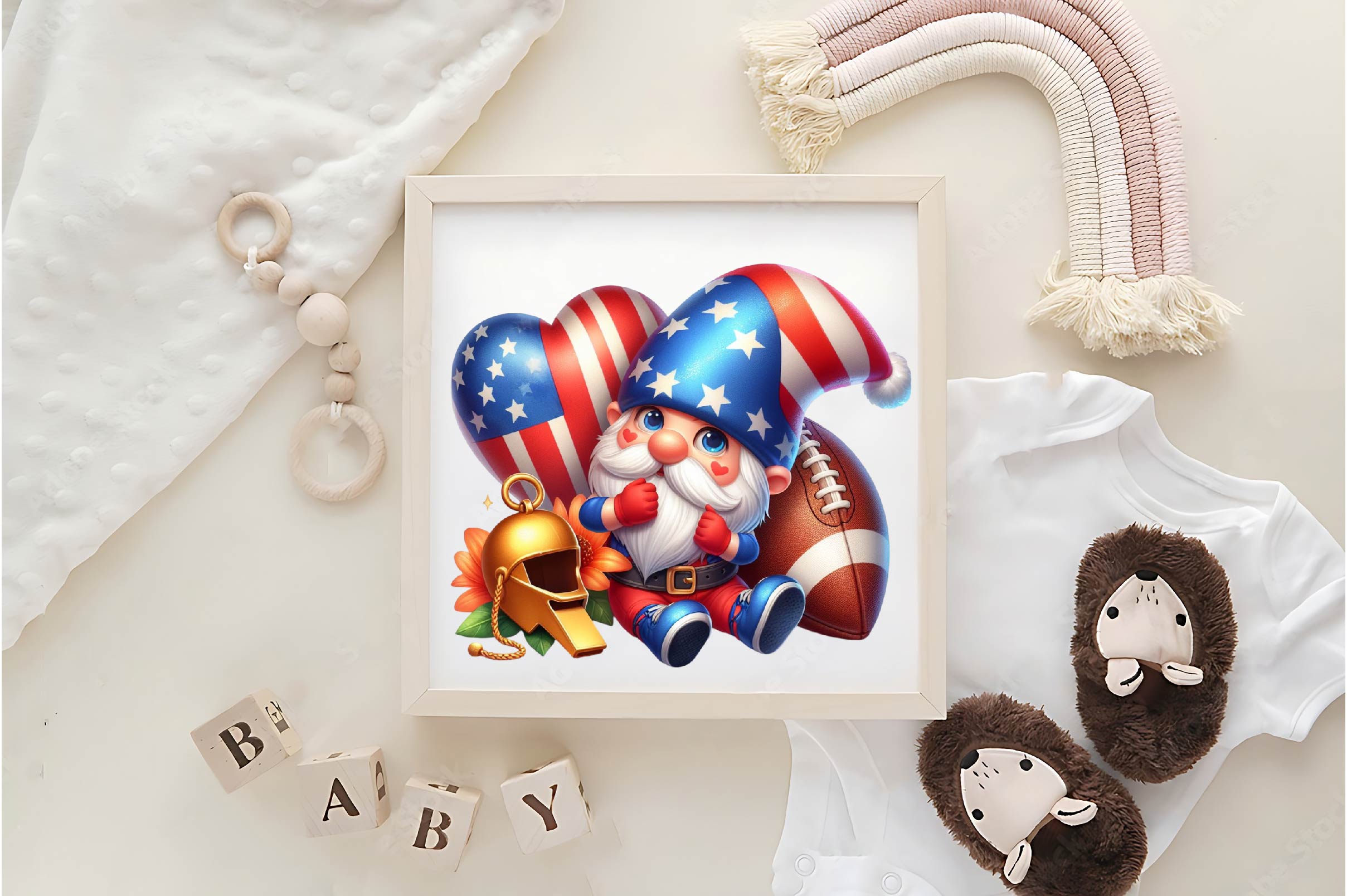 Adorable American Football Gnomes Clipart Bundle - CraftNest - Digital Crafting and Art