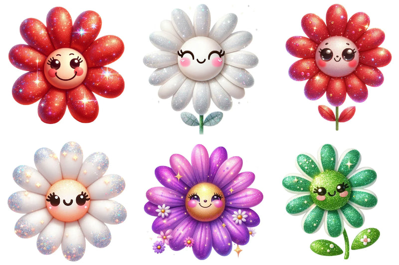 Cute Daisy Flower Clipart Bundle 1 - CraftNest - Digital Crafting and Art