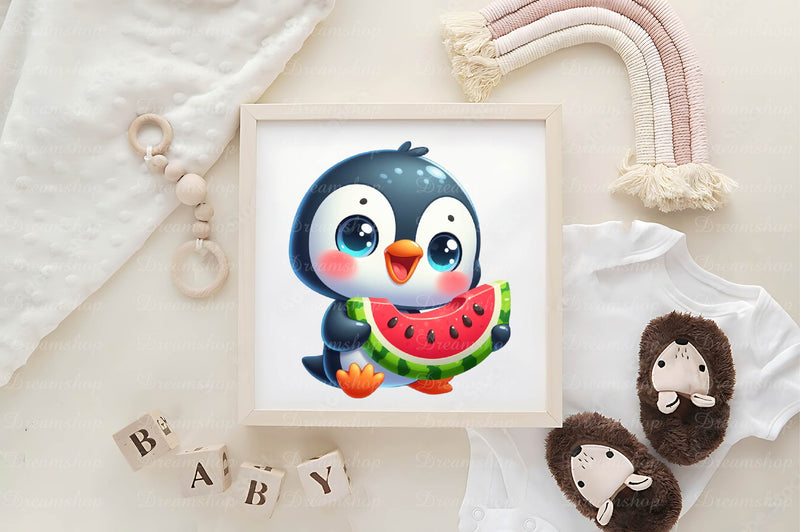 Funny Penguin In Pool Party Clipart Bundle - CraftNest - Digital Crafting and Art