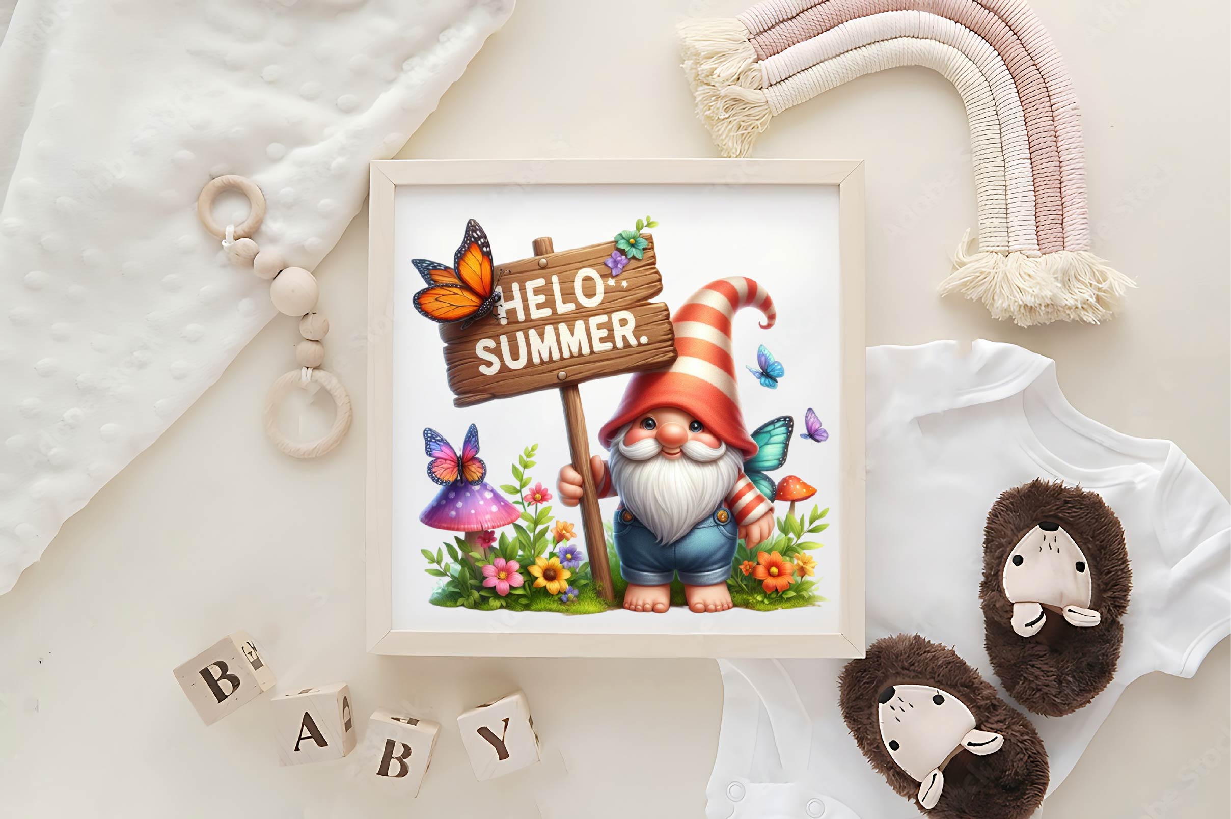 Hello Summer Gnomes Clipart Bundle - CraftNest - Digital Crafting and Art