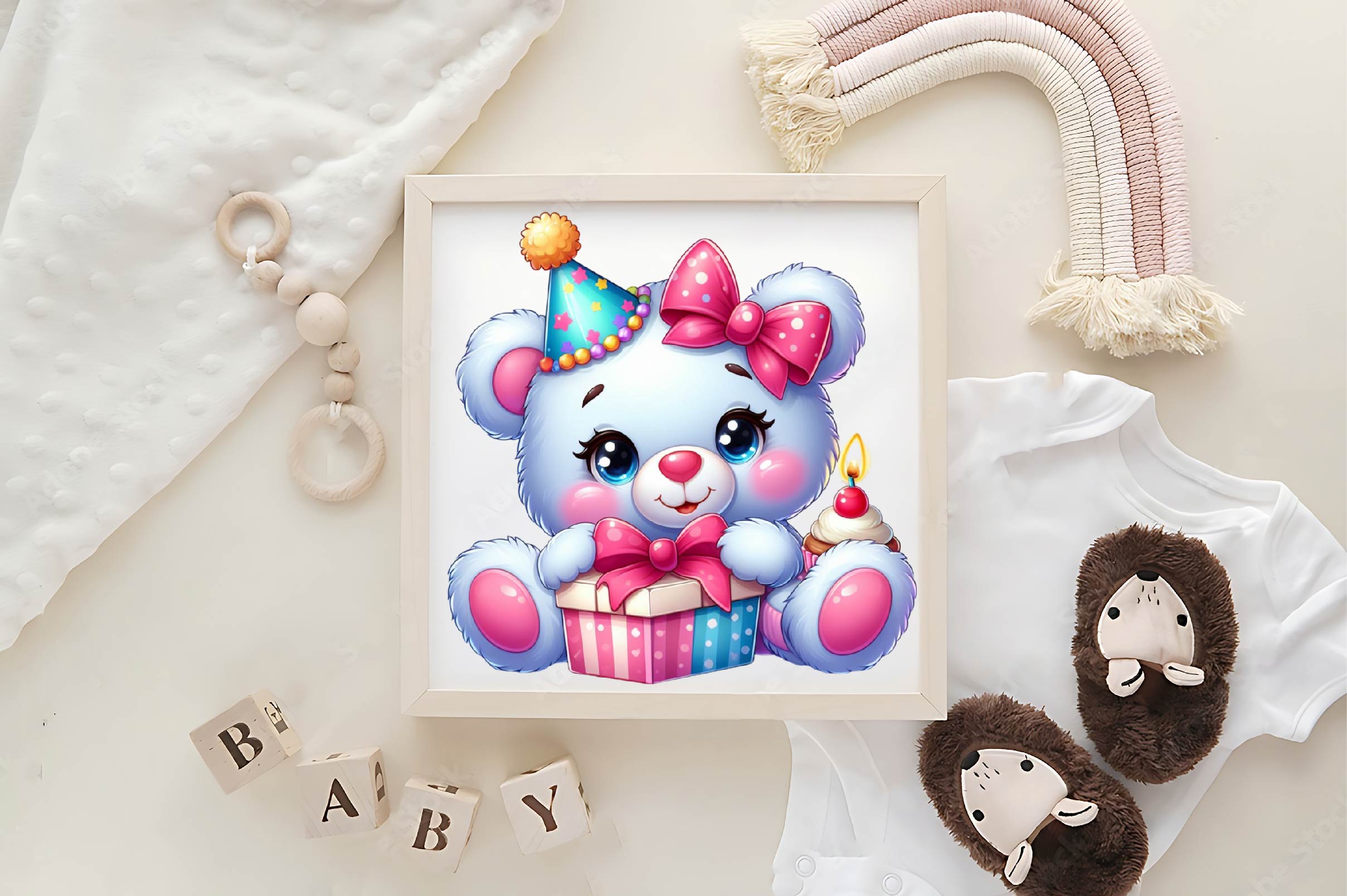 Birthday Teddy Baby Bears Clipart Bundle - CraftNest - Digital Crafting and Art