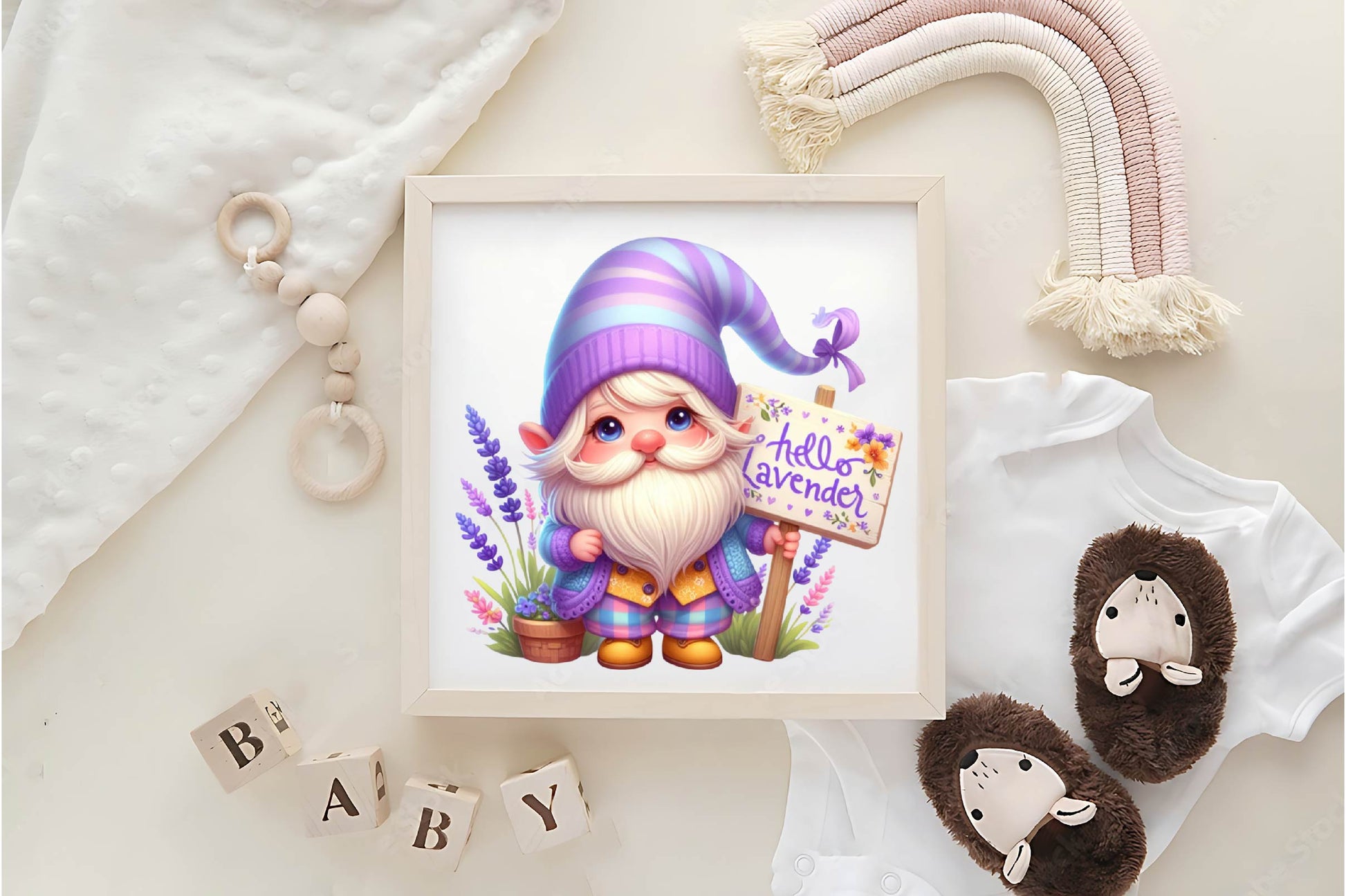 Lavender Gnomes Clipart Bundle - CraftNest - Digital Crafting and Art