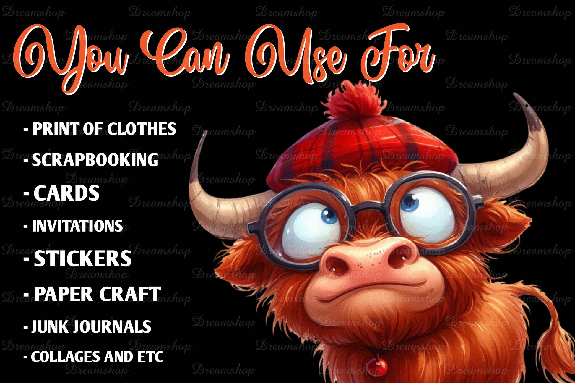 Highland Cow Highland Cow Clipart Bundle - CraftNest - Digital Crafting and Art