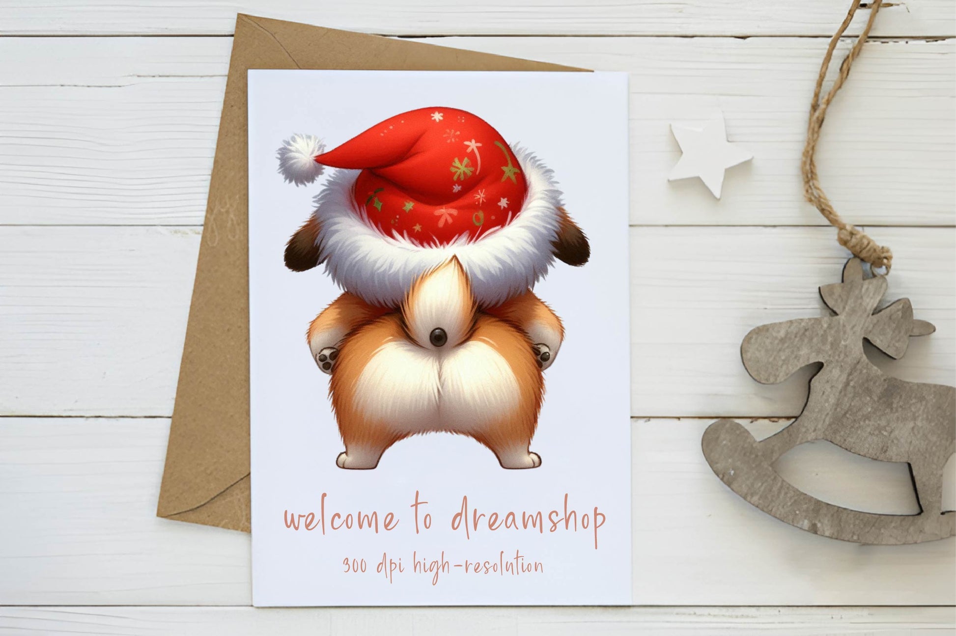 Funny Christmas Dog From Behind Clipart Bundle - CraftNest - Digital Crafting and Art