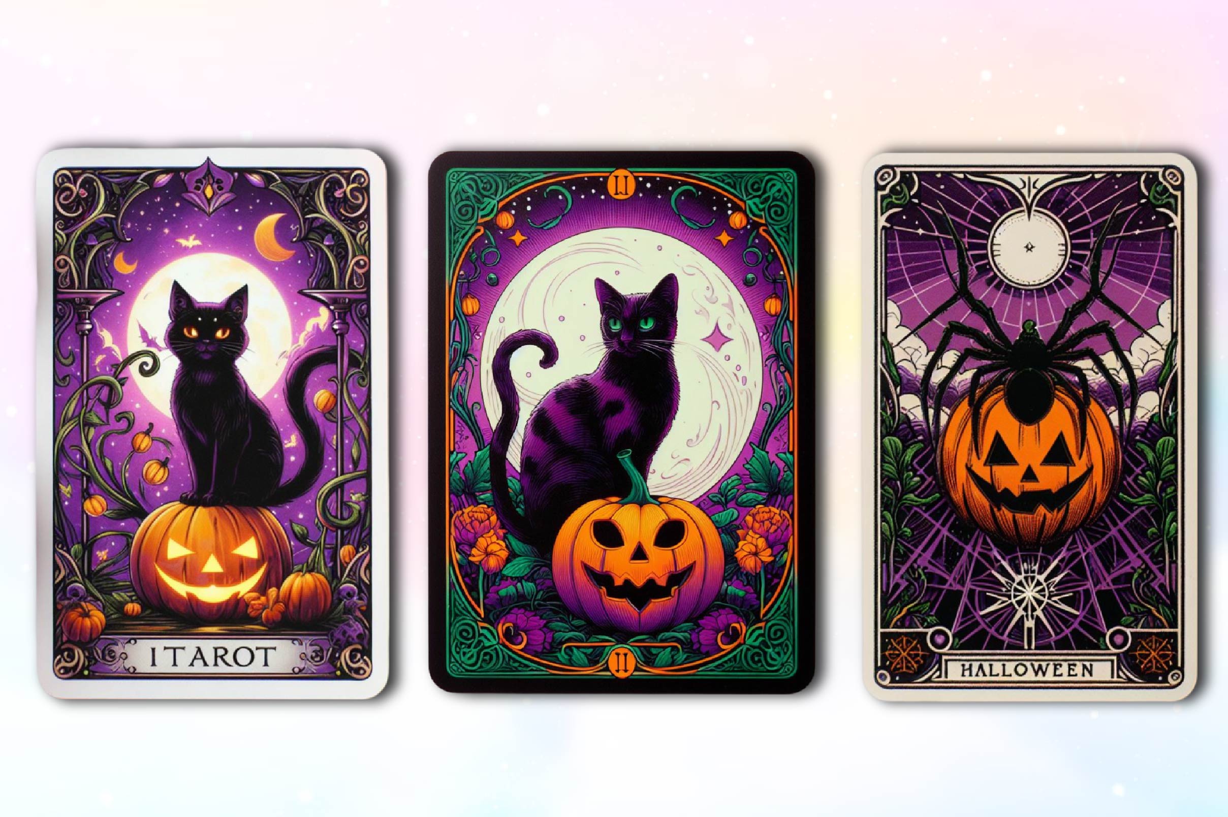 Halloween Animals Tarot Card Clipart Bundle - CraftNest - Digital Crafting and Art