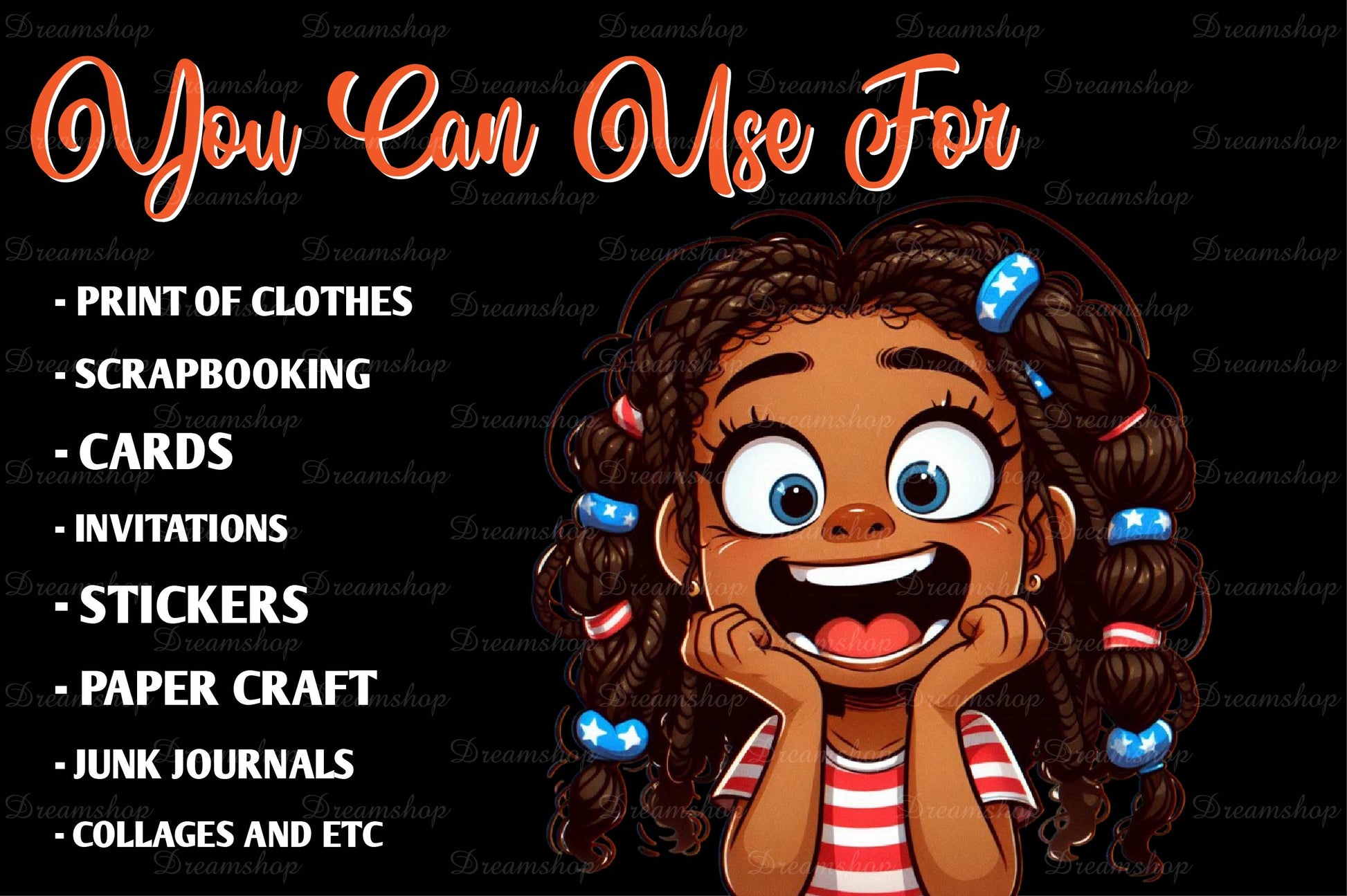 Black Girl Clipart Bundle - CraftNest - Digital Crafting and Art