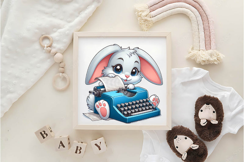 Cute Bunny Clipart Bundle - CraftNest - Digital Crafting and Art