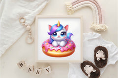 Cat Unicorn And Donut Clipart Bundle - CraftNest - Digital Crafting and Art