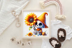 Skeleton Sunflower Gnomes Clipart Bundle - CraftNest - Digital Crafting and Art