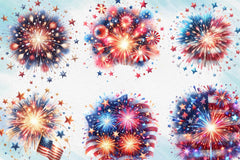 4th Of July Fireworks Clipart Bundle - CraftNest - Digital Crafting and Art