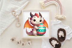 Cute Dragon Easter Day Clipart Bundle - CraftNest - Digital Crafting and Art