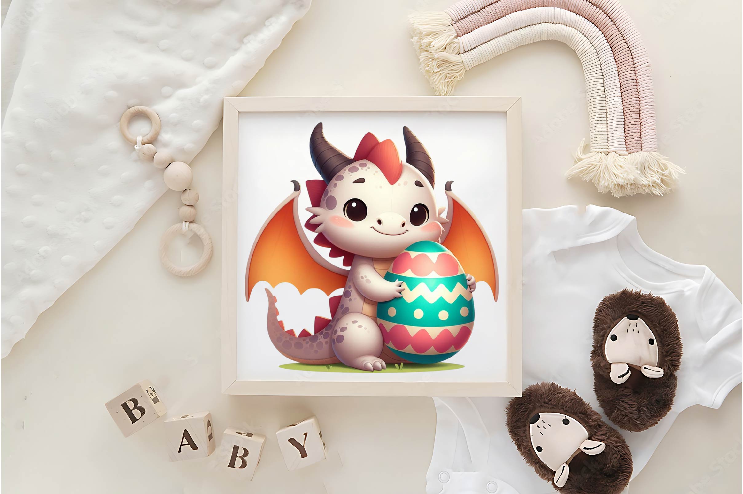 Cute Dragon Easter Day Clipart Bundle - CraftNest - Digital Crafting and Art