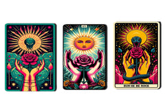 Set Of Mystical Tarot Card Design Clipart Bundle - CraftNest - Digital Crafting and Art