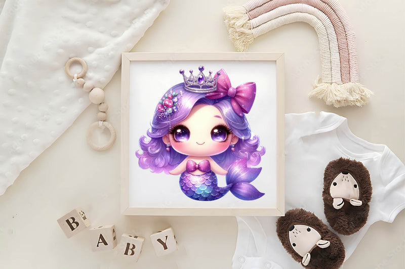 Cute Mermaid Clipart Bundle 1 - CraftNest - Digital Crafting and Art