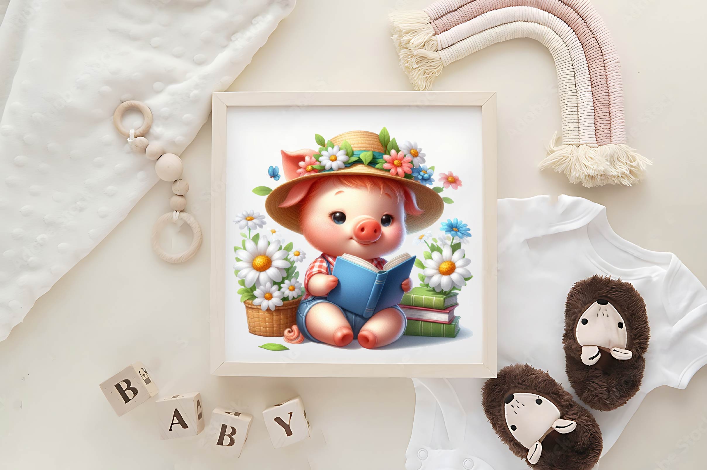 Spring Pig Clipart Bundle - CraftNest - Digital Crafting and Art