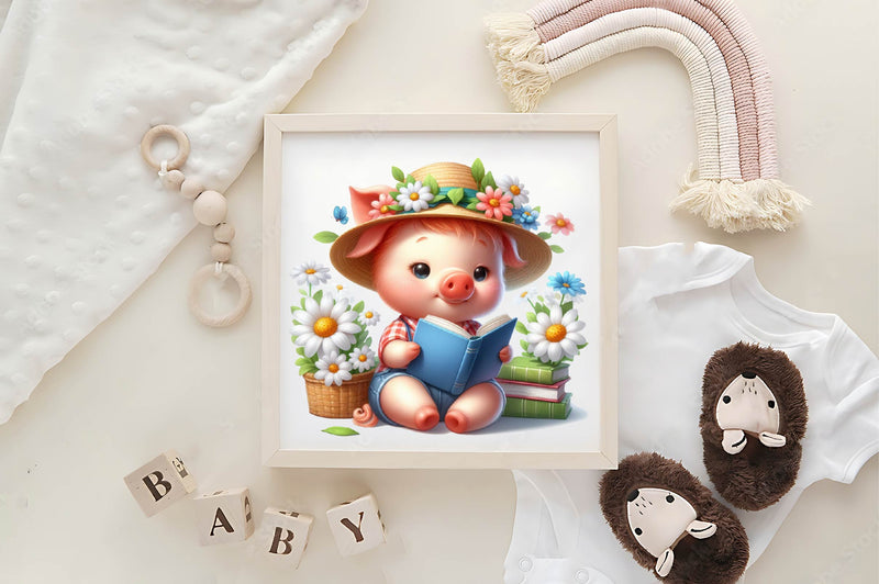 Spring Pig Clipart Bundle - CraftNest - Digital Crafting and Art