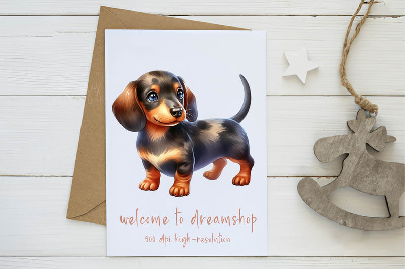 Dachshund Puppy Clipart Bundle - CraftNest - Digital Crafting and Art