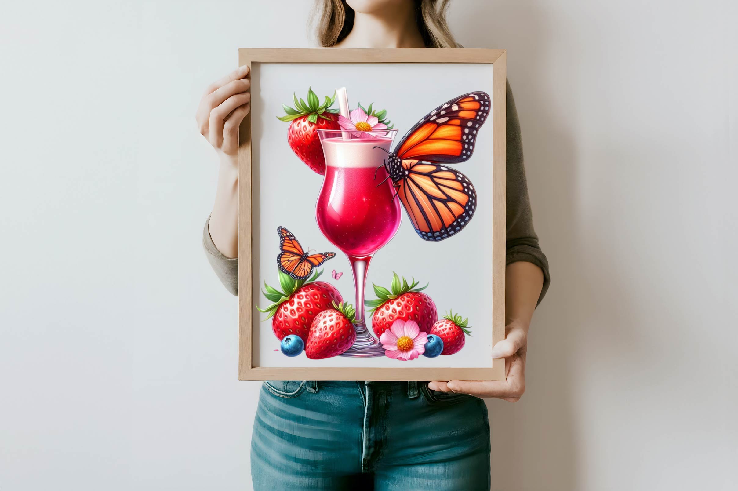 Strawberry Cocktail Clipart Bundle - CraftNest - Digital Crafting and Art