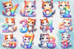 Cat Alphabet Clipart Bundle - CraftNest - Digital Crafting and Art