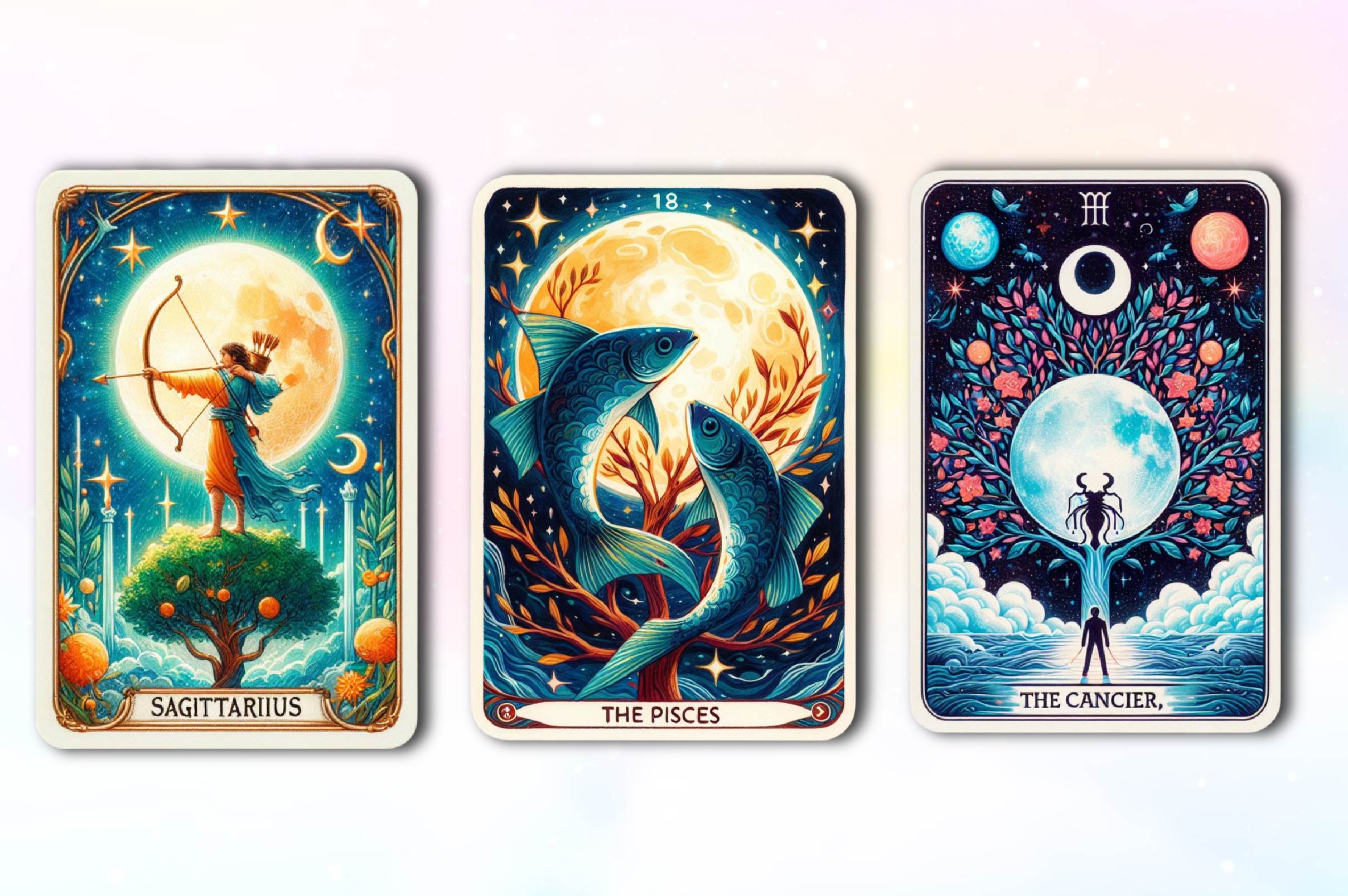 Zodiac Sign Tarot Cards Clipart Bundle - CraftNest - Digital Crafting and Art