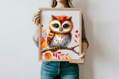 Cute Autumn Owl Clipart Bundle - CraftNest - Digital Crafting and Art