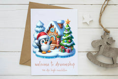 Christmas Funny Penguin House Clipart Bundle - CraftNest - Digital Crafting and Art