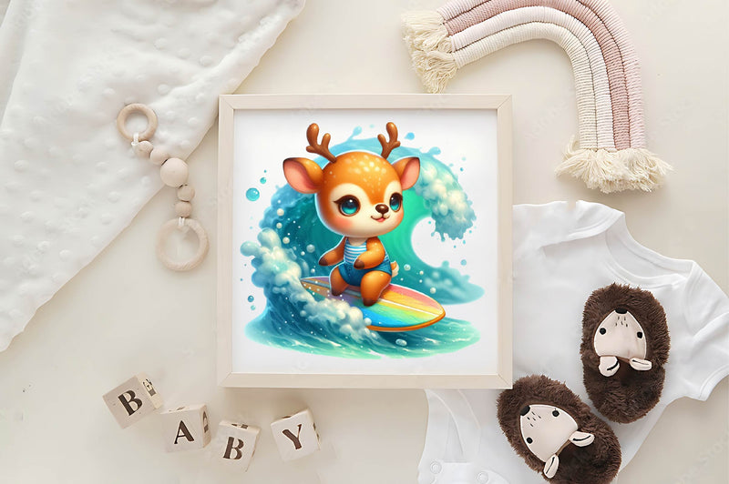 Animals Surfing Clipart Bundle - CraftNest - Digital Crafting and Art