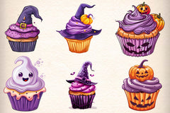 Halloween Cupcake Clipart Bundle 1 - CraftNest - Digital Crafting and Art