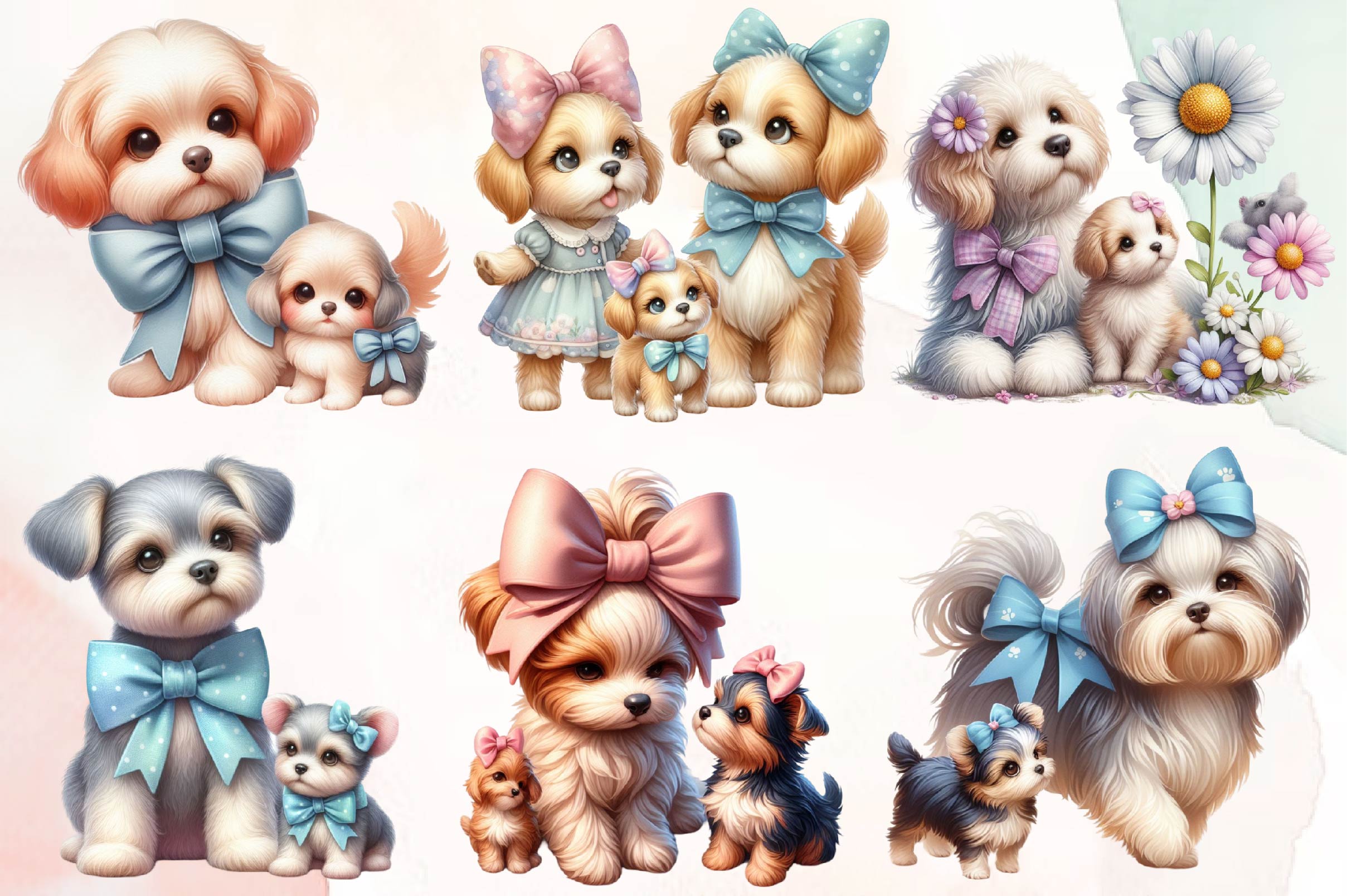 Mother And Baby Dog Clipart Bundle - CraftNest - Digital Crafting and Art