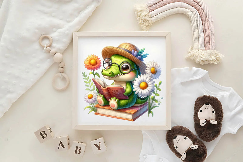 Spring Crocodile Clipart Bundle - CraftNest - Digital Crafting and Art