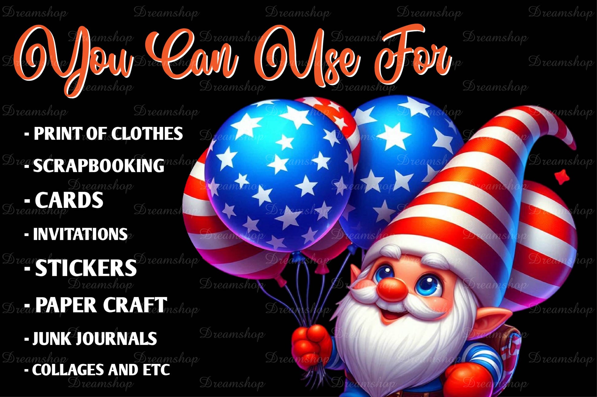 4th Of July Funny Gnome Clipart Bundle - CraftNest - Digital Crafting and Art