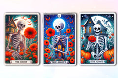 Halloween Floral Skeleton Tarot Card Clipart Bundle - CraftNest - Digital Crafting and Art