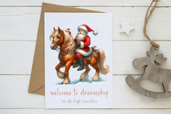 Western Santa Sitting Horse Clipart Bundle - CraftNest - Digital Crafting and Art